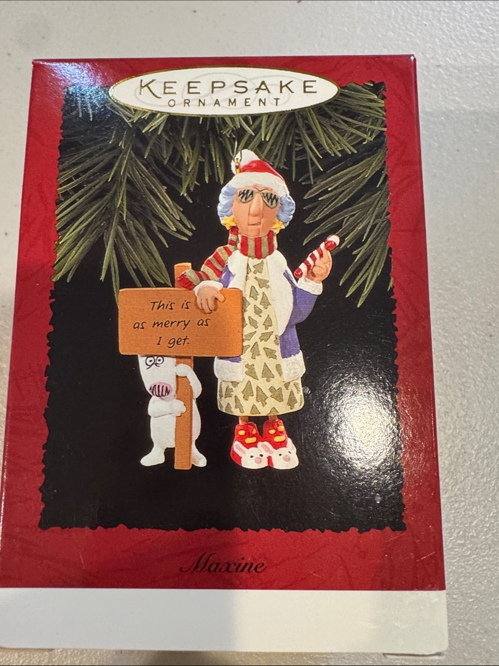 Hallmark Keepsake Ornament Maxine - Red, White, Green, Purple